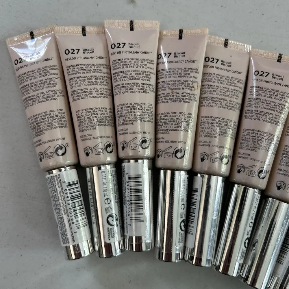 Revlon PhotoReady Candid Antioxidant Concealer 027 Biscuit .34oz Lot of 9 NEW